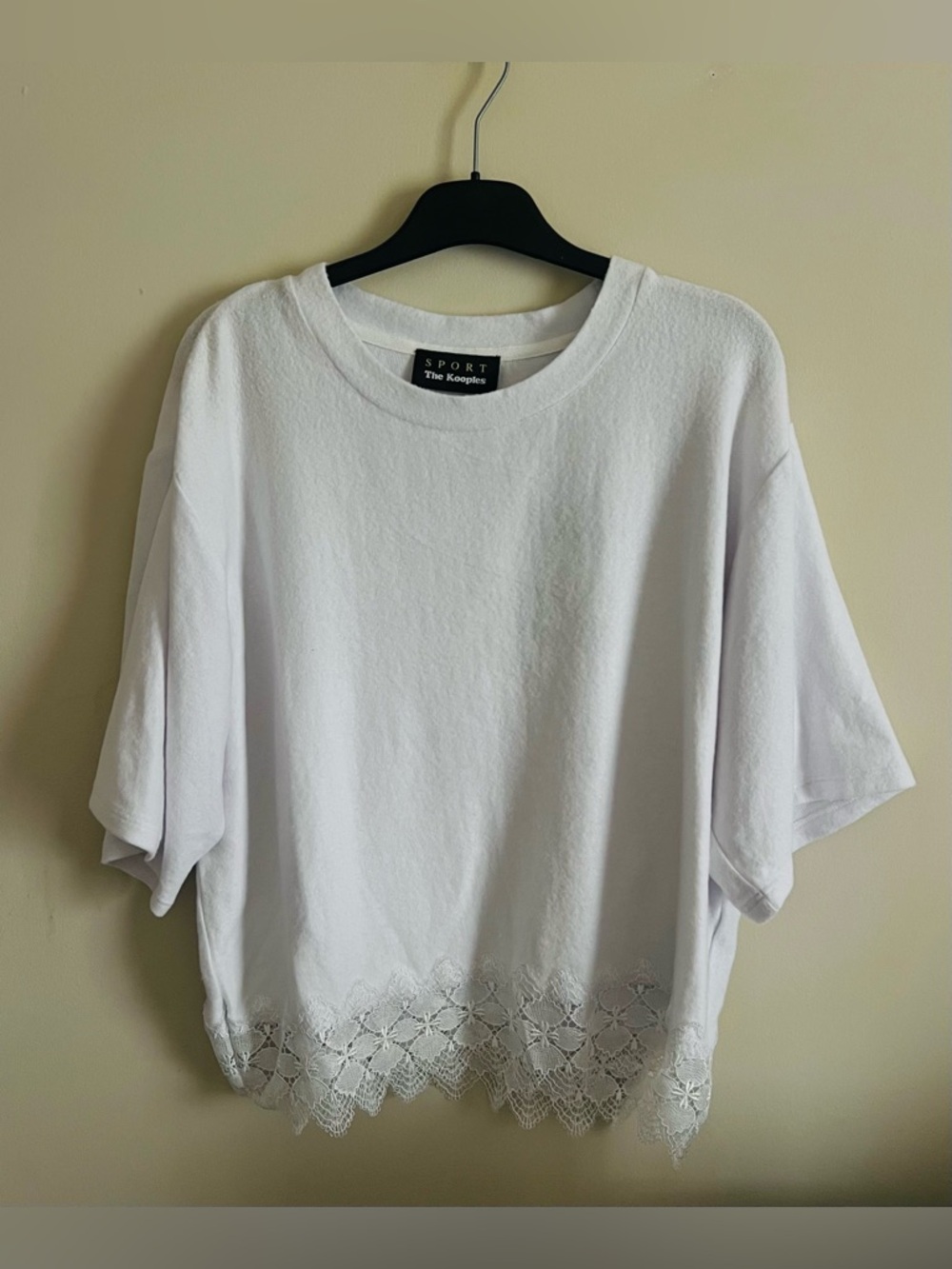 The Kooples White Sport Crewneck T-Shirt size L